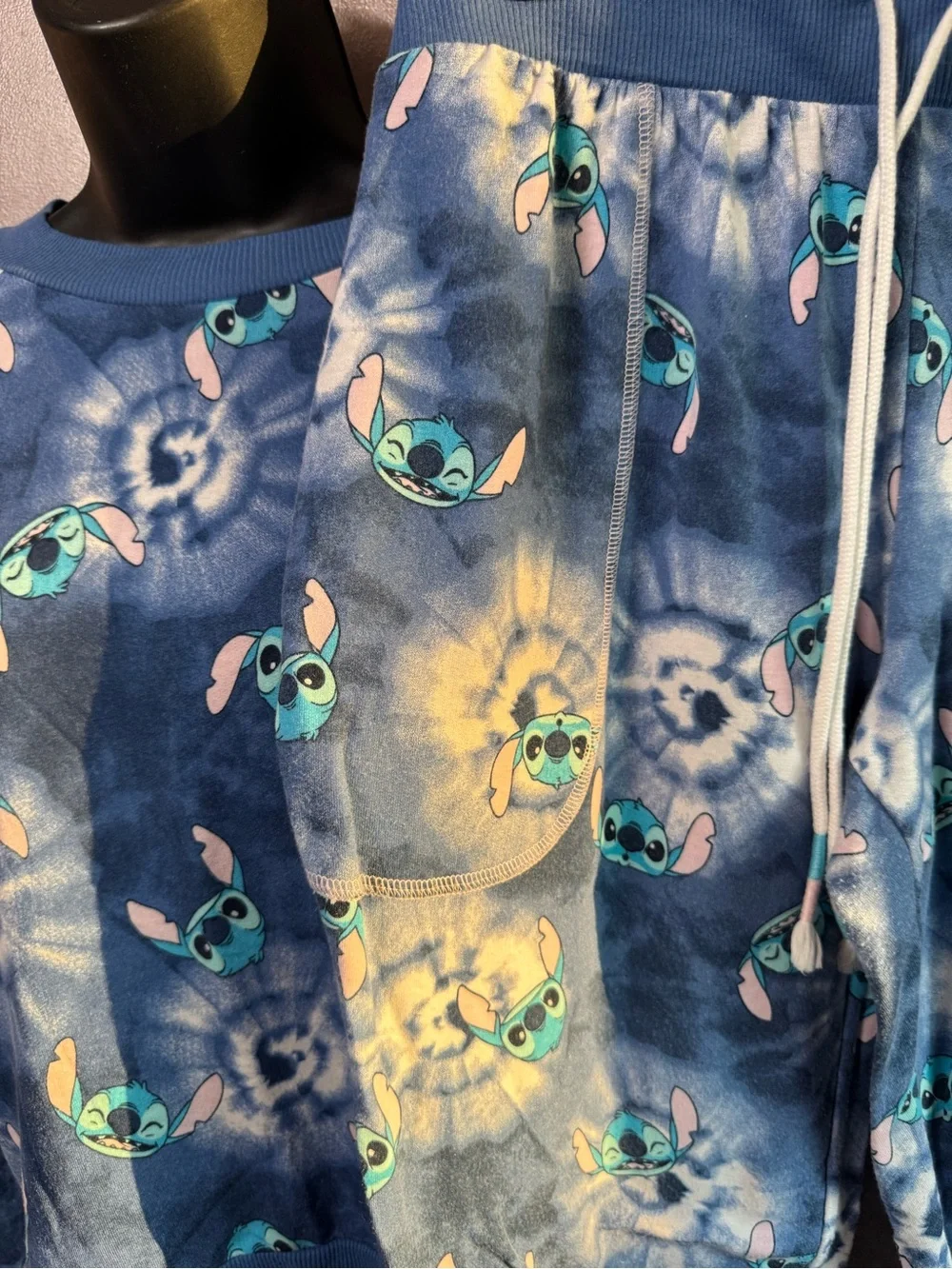 Disney Blue Tie-Dye Stitch Lounge Set - Sweatshirt & Joggers - Picture 2 of 3